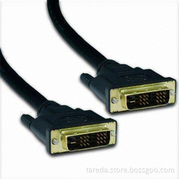 DVI to DVI Cable with 2,048 x 1,536 Pixel Resolutions, Used for PC, Mac and Flat Panel Display